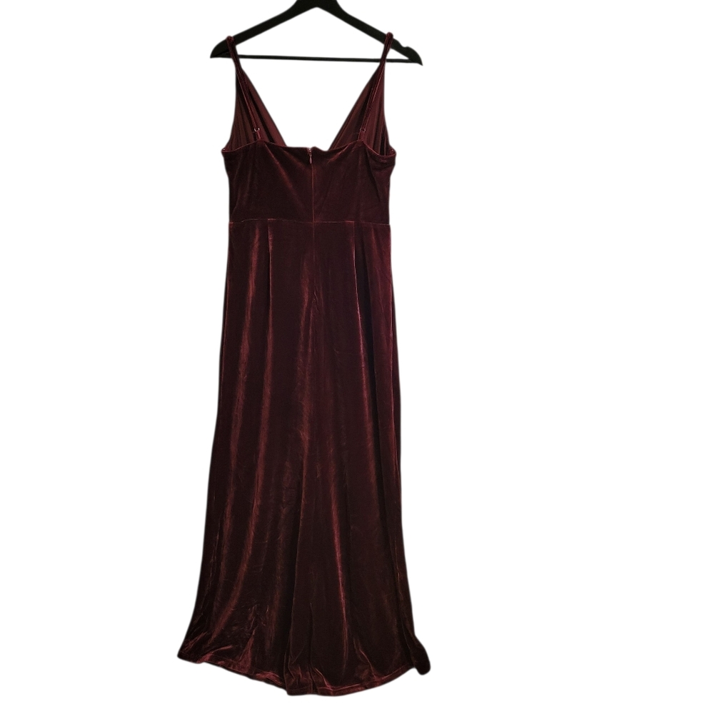 Lulus Night Of Elegance Burgundy Velvet Maxi Dress - Picture 5 of 6